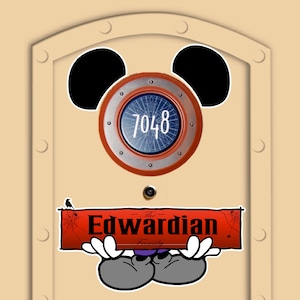 Disney Cruise Halloween Door Magnet Custom Family Name Magnet with Mickey Mouse ears