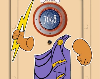 Disney Cruise Door Zeus from Hercules - These are real magnets, not laminated paper
