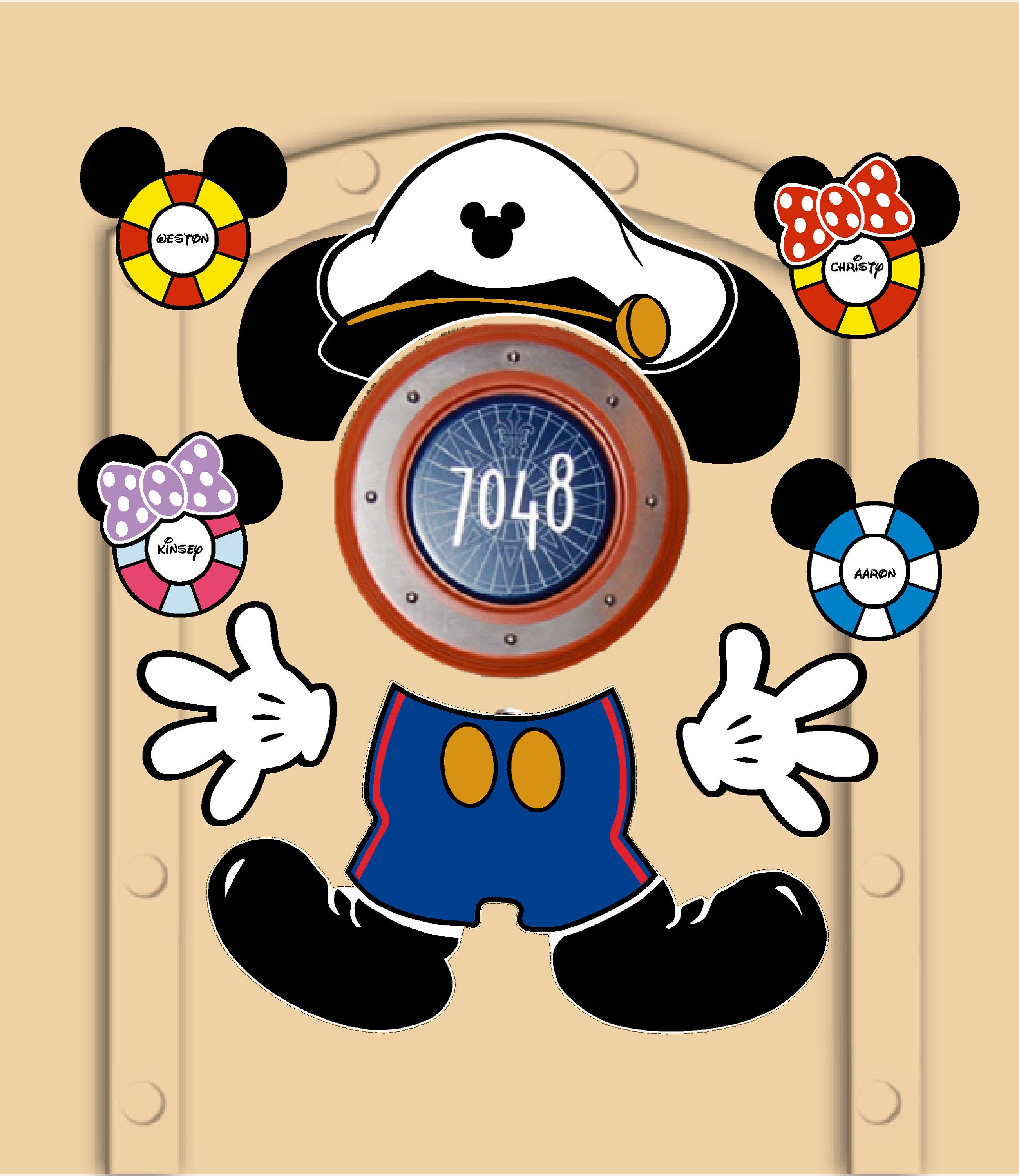 Disney Cruise Door Capitán Mickey no papel laminado Etsy