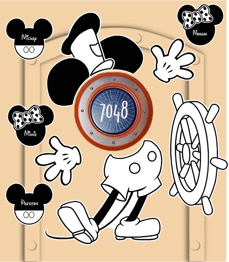 Disney Cruise Door Steamboat Willie Mickey Mouse Etsy
