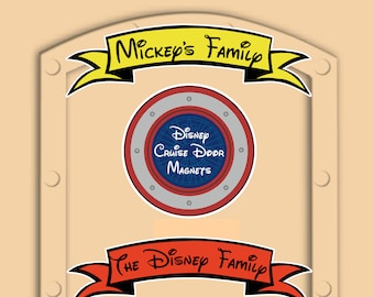 Disney Cruise Door Name Banner Magnet Keepsake (real magnet, not paper) Personalized with your name