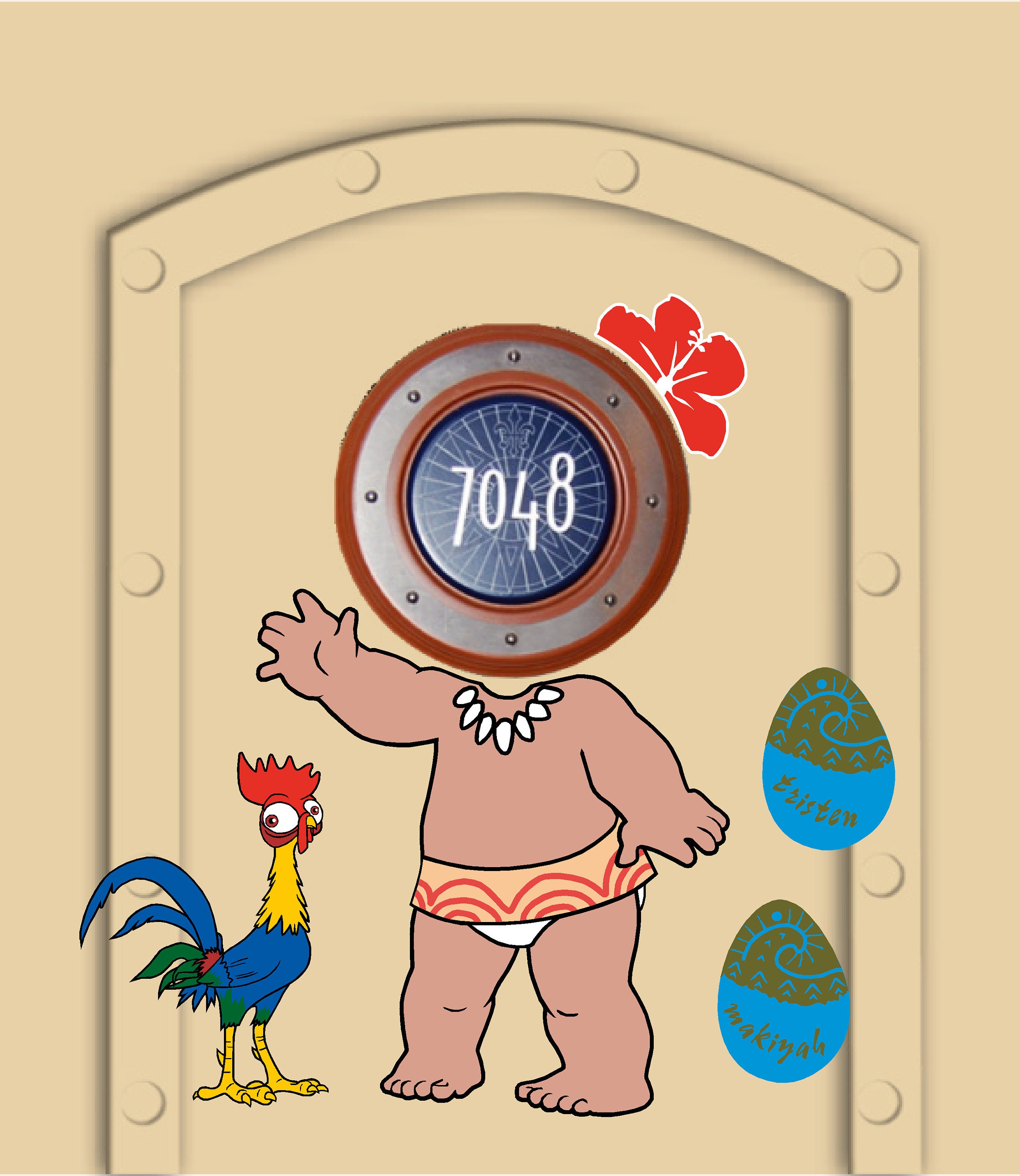 Disney Cruise Door Magnets Moana With Rooster Or Personalized Etsy