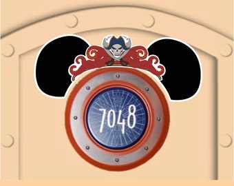 Disney Cruise Pirate Princess Tiara Door Magnet (not paper) Minnie Mouse Princess