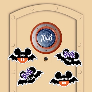 Disney Cruise Halloween Door Magnets Vampire Bat Mickey and Minnie Mouse door magnets (no paper) Priced for one-choose qty for multiples