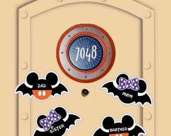 Disney Cruise Halloween Door Magnets Vampire Bat Mickey and Minnie Mouse door magnets (no paper) Priced for one-choose qty for multiples