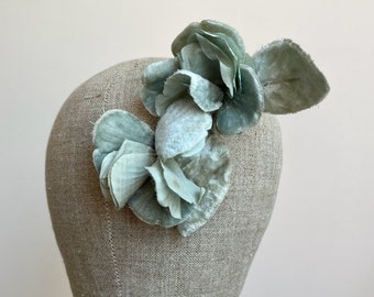 1930s Velvet Millinery Flower | Roses Flowers | Corsage Hat Dress Embellishment Trim | Art Deco Accessories | Vanity Décor Boudoir Display