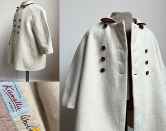 1950s Kamella Child's Coat Jacket | Wool & Camel Hair | Re-enactment Film Costuming | Children's Vintage Mid Century Clothing Fashion