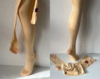 Unworn 1920s Silky Seamed Stockings | Chardonize Rayon Buttermilk Yellow | Vintage Antique Art Deco | Hosiery Hose Lingerie Undergarments