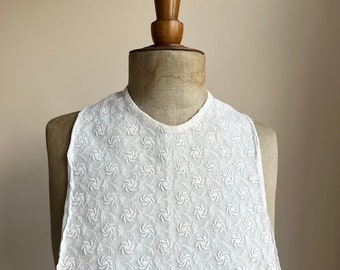 1900s Lace Roses Modesty Panel Floral Tulle Bodice Insert Yoke Bib 