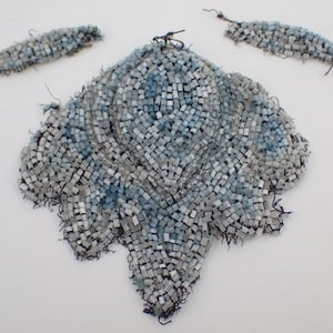Edwardian Blue Beaded Embellishment Trimming Decoration Sewing Haberdashery Dress Making Beading Period Costume Design