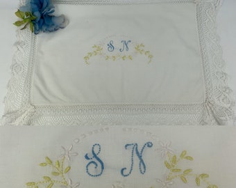 Beautiful Pair Of Vintage Embroidered Fancy Crocheted Edge Pillowcases Monogrammed M V S Two Standard Pillow Cases Shabby Blue Cottage Chic Pillowcases Home Living Vadel Com Beautiful Pair Of Vintage Embroidered Fancy Crocheted Edge Pillowcases Monogrammed M V S Two Standard Pillow Cases Shabby Blue Cottage Chic Pillowcases Home Living Vadel Com