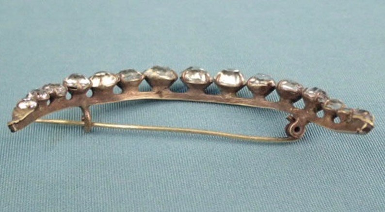 Edwardian Large Paste Moon Brooch Pin Antique 1900/'s Celestial Jewellery Jewelry