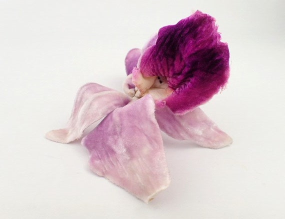 1930s Orchid Corsage | Pink Ombré Velvet Petals |… - image 7
