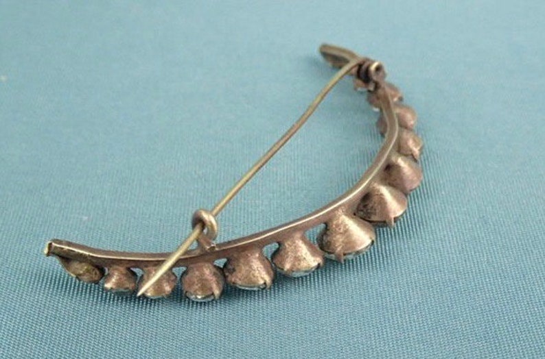 Edwardian Large Paste Moon Brooch Pin Antique 1900/'s Celestial Jewellery Jewelry