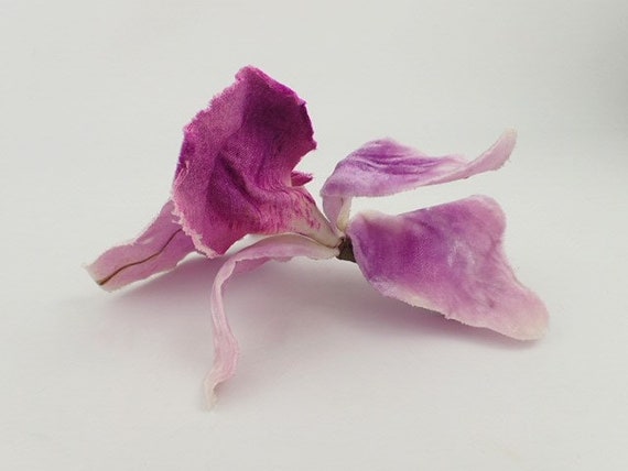 1930s Orchid Corsage | Pink Ombré Velvet Petals |… - image 8