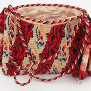 19th Century Reticule | Ornate Ombré Chenille Silk Tassels Red Wool ...