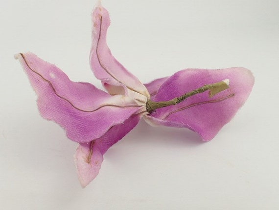 1930s Orchid Corsage | Pink Ombré Velvet Petals |… - image 9
