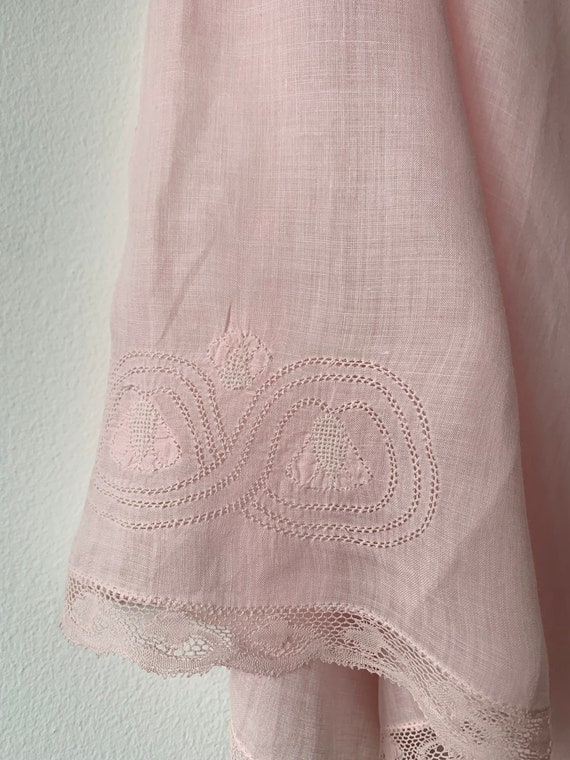 Original 1920s Soft Pink Embroidered Tap Pants Sh… - image 4