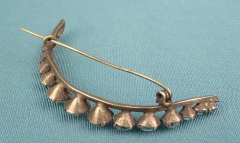 Edwardian Large Paste Moon Brooch Pin Antique 1900/'s Celestial Jewellery Jewelry