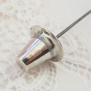 1910s Charles Horner Welsh Hat Hatpin | Sterling Silver Hatpins | Antique Millinery Collectibles
