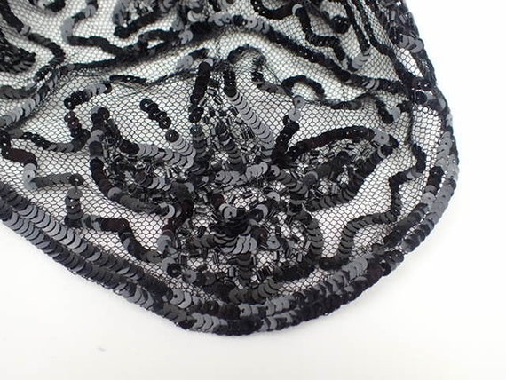 1920s Gold Lame Embroidery Flapper Cap main image 1
