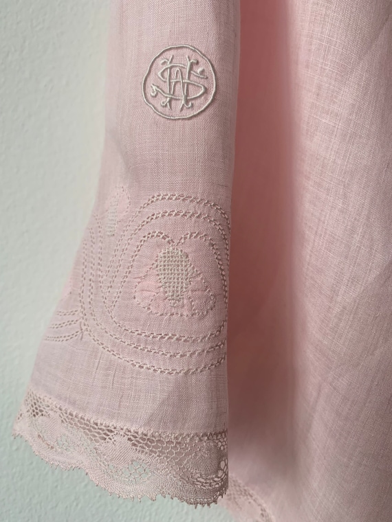 Original 1920s Soft Pink Embroidered Tap Pants Sh… - image 2