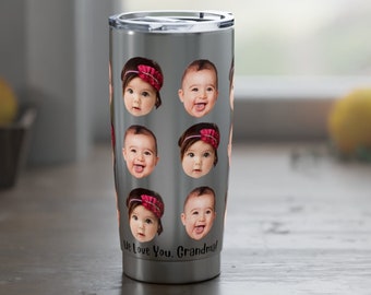 Custom Baby Faces Vagabond 20oz Tumbler, Personalized Baby Faces Tumbler, Mother's Day Gift, Birthday Gift, Funny Gift Ideas