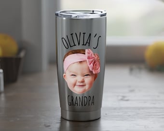 Custom Baby Face 20oz Tumbler, Personalized Baby Face Tumbler, Faces on Tumbler, Father's Day Gift, Mother's Day Gift, Funny Gift Ideas