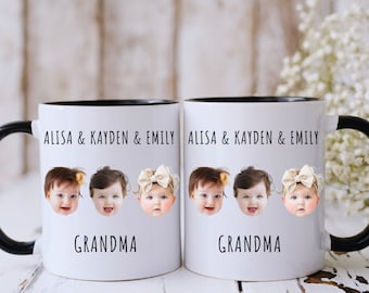 Custom Baby Face Mug, Personalized Baby Photo Mug, Gift for Grandma, Birthday Gift, Baby Photo Gift, Personalized Photo Gift for Grandma
