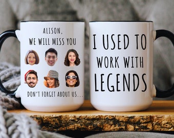 Ik werkte vroeger met legendes mok, pensioen cadeau, cadeau gepensioneerde collega, mok voor pensioen, collega vertrekt mok, grappig cadeau-idee