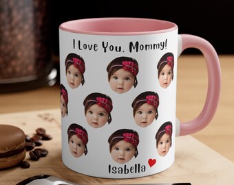 Custom Baby Face And Name Mug, Personalized Baby Face and Name Mug, Face on mug, Father's Day Gift, Mother's Day Gift, Funny Gift Ideas