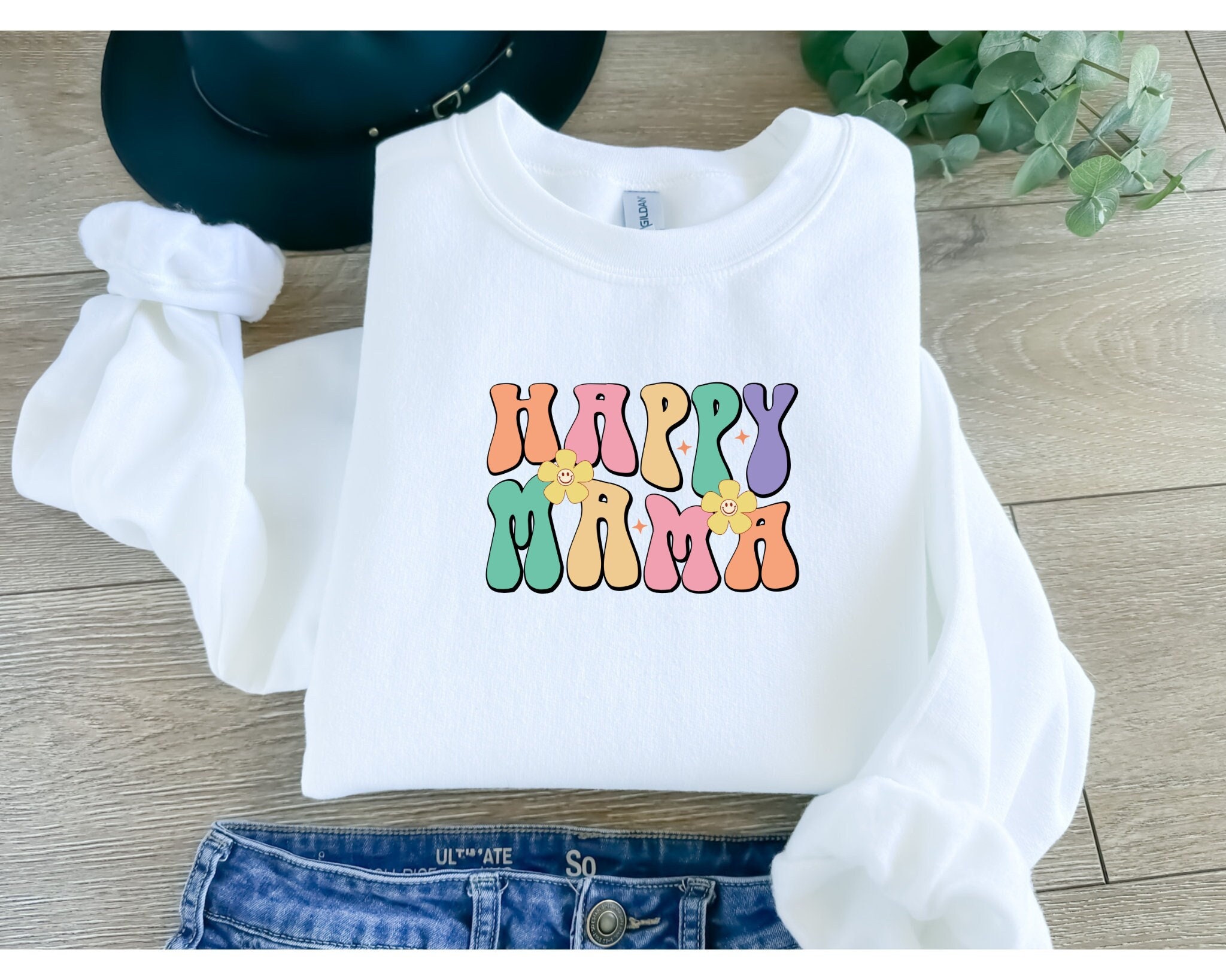 Happy Mama Shirt, Cute Mom Gift, Happy Mom Life, Mom Life Shirt