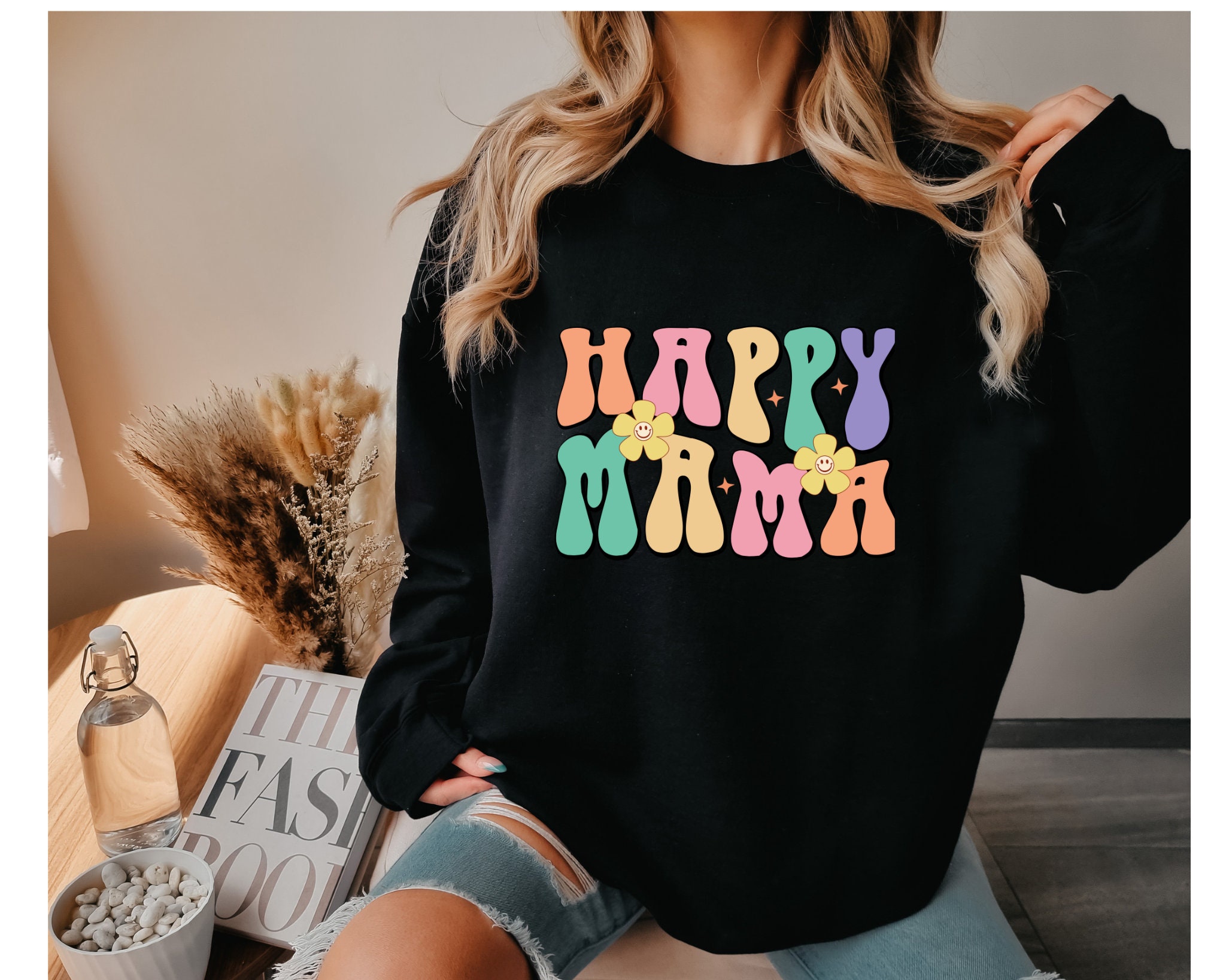 Happy Mama Shirt, Cute Mom Gift, Happy Mom Life, Mom Life Shirt