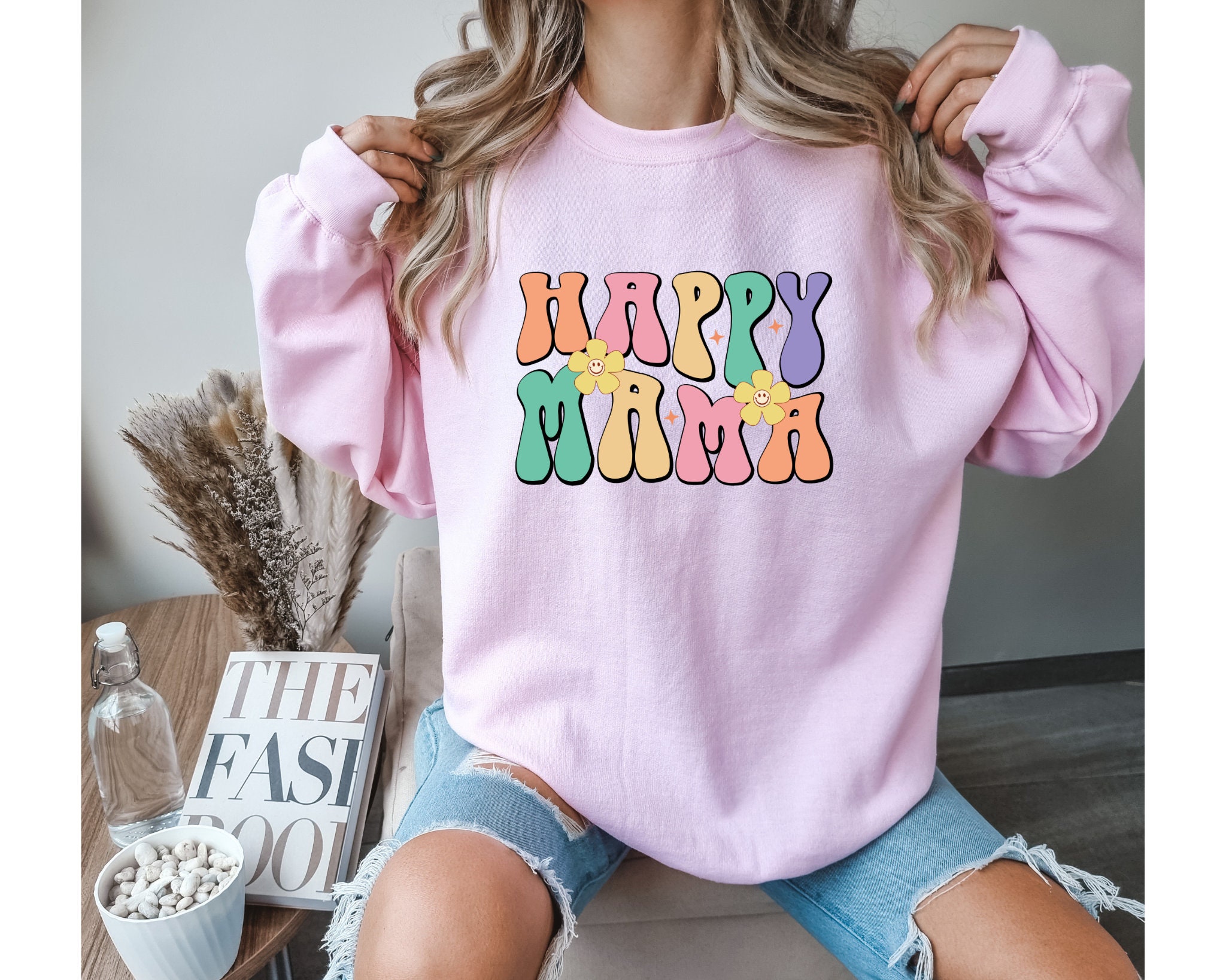 Happy Mama Shirt, Cute Mom Gift, Happy Mom Life, Mom Life Shirt