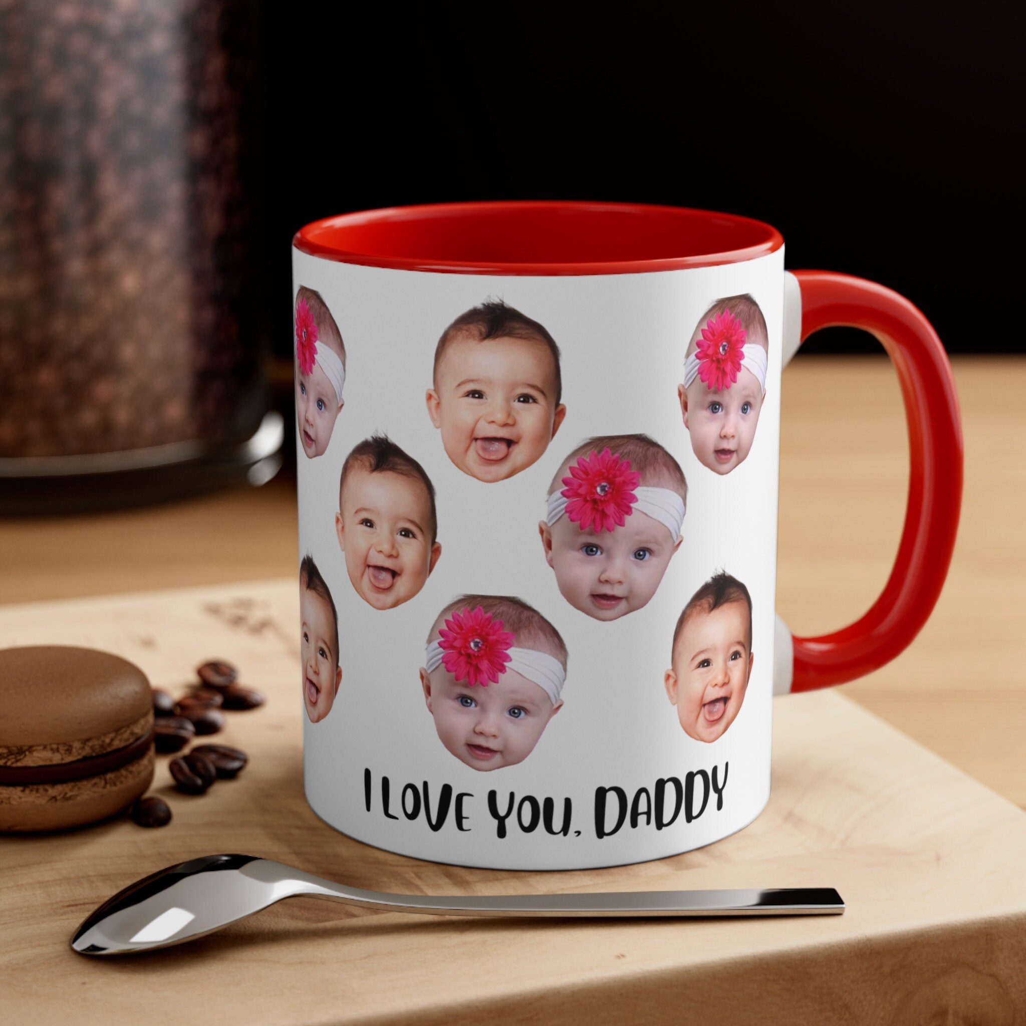 Custom Baby Face Mug, Personalized Baby Face Mug, Face on Mug, Father's ...