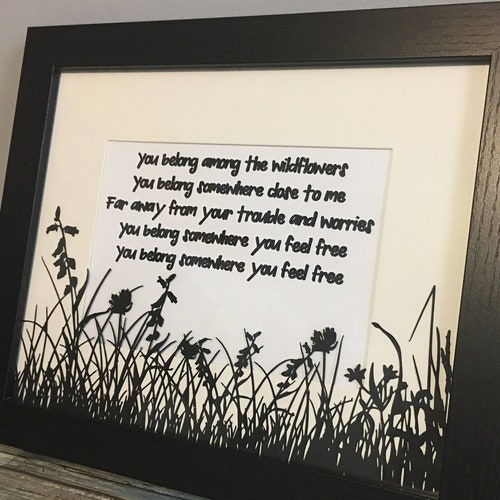 You Belong Among the Wildflowers Sign Etsy