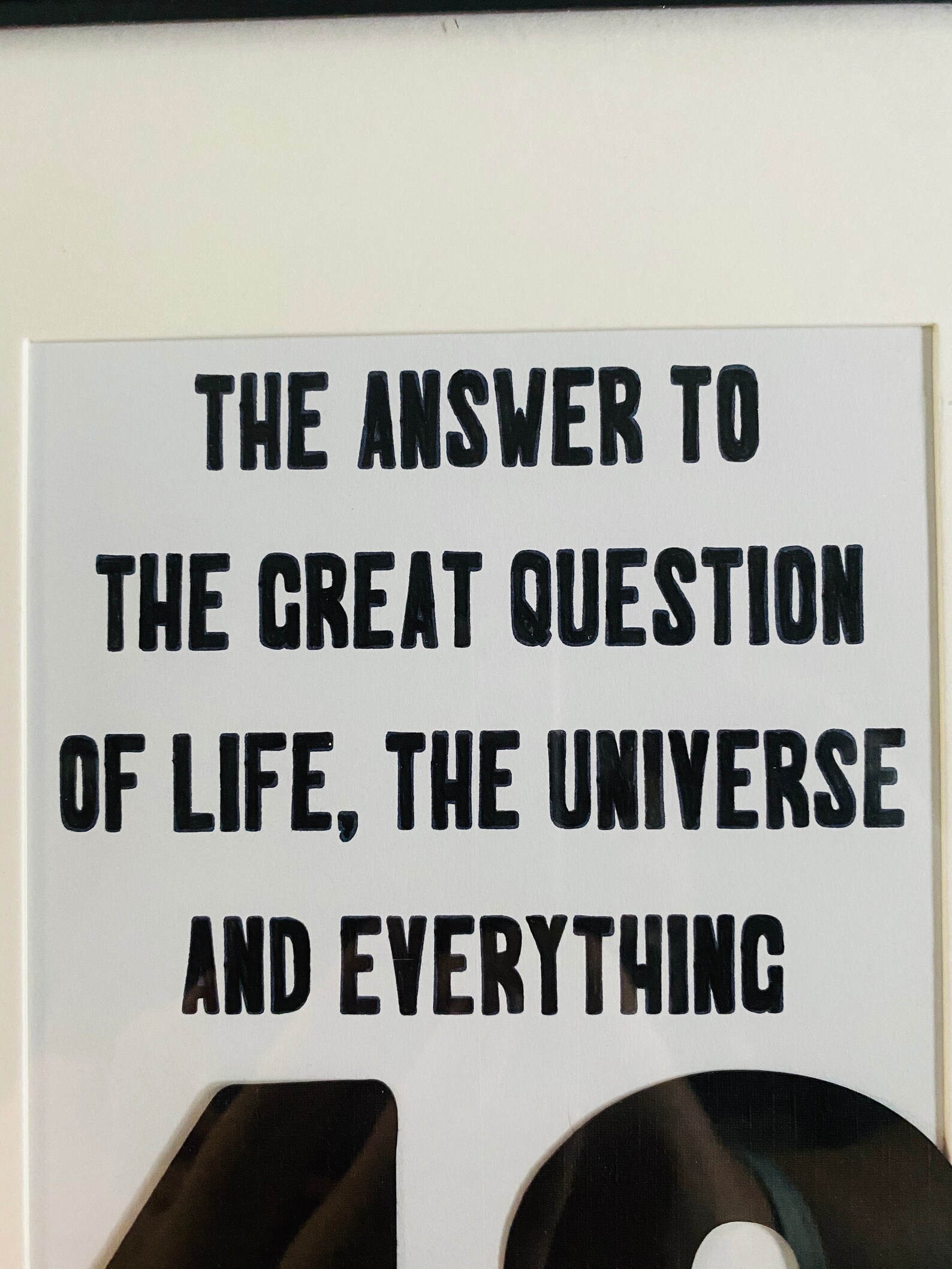 Answer to the Meaning of Life Print Hitchhiker's Guide Etsy