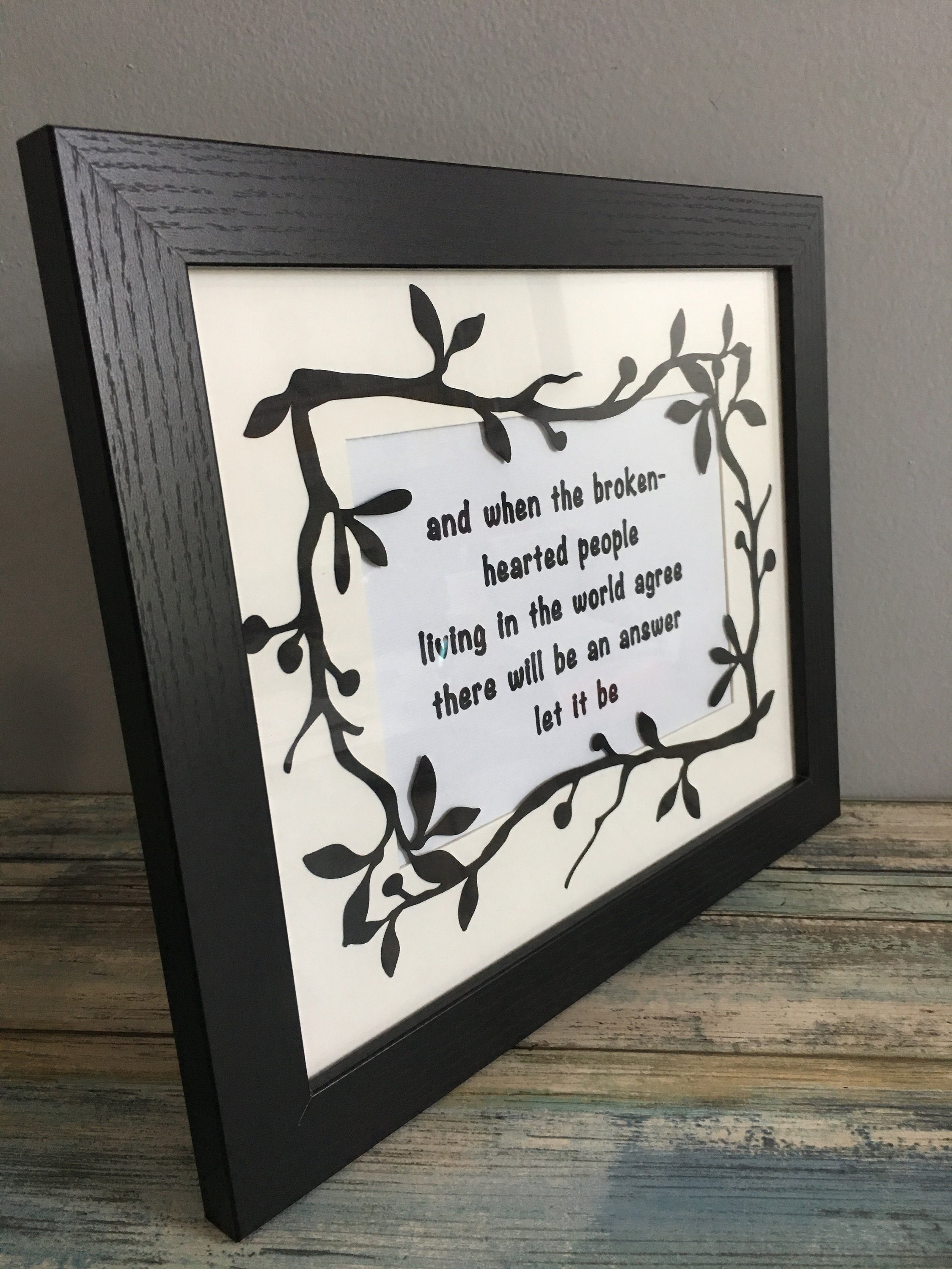 Let it Be Wall Art Beatles Song Lyrics Beatles Let it Be Etsy