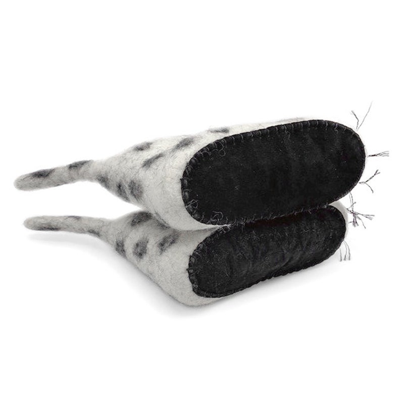 Snow Leopard Felted Booties /& Slippers