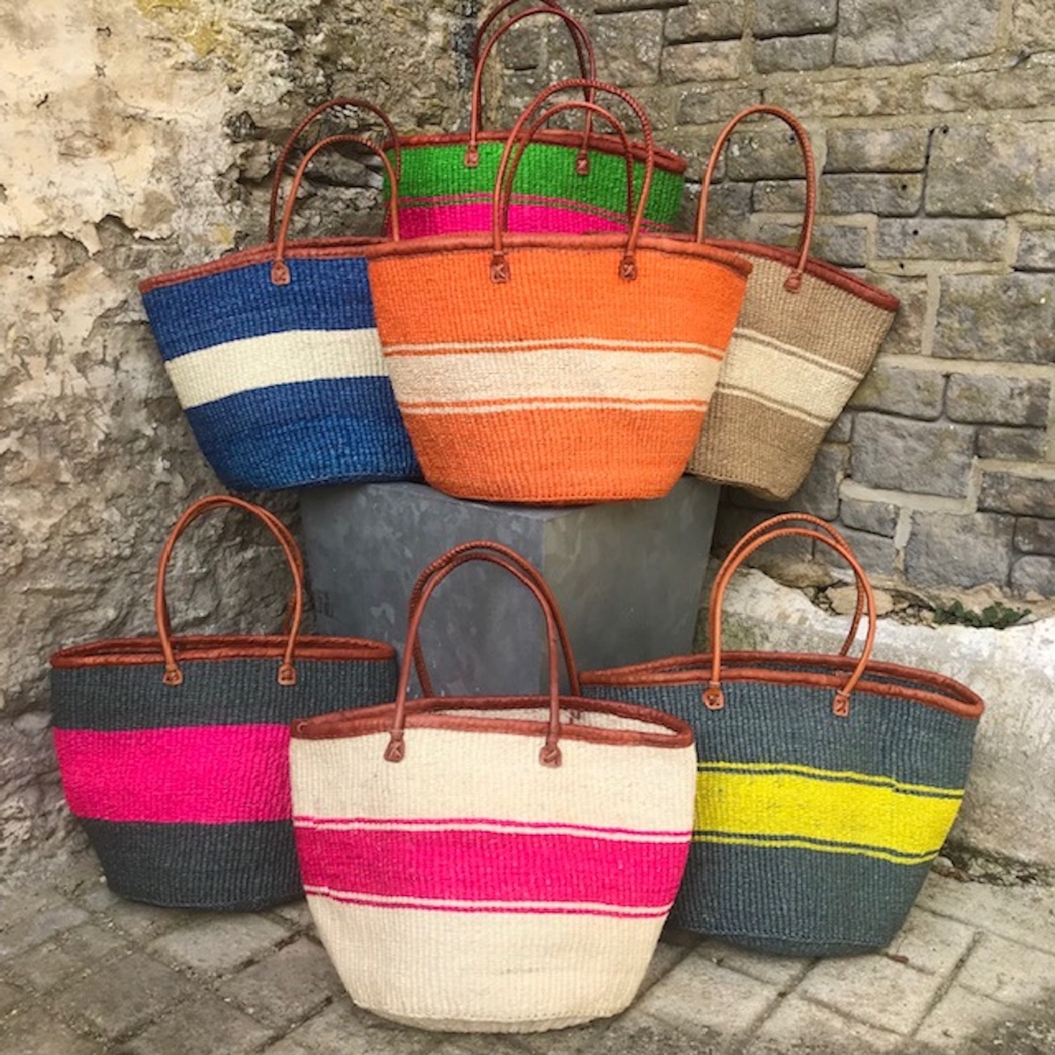 Playa hecha a mano cesta de compras y almacenamiento | Etsy