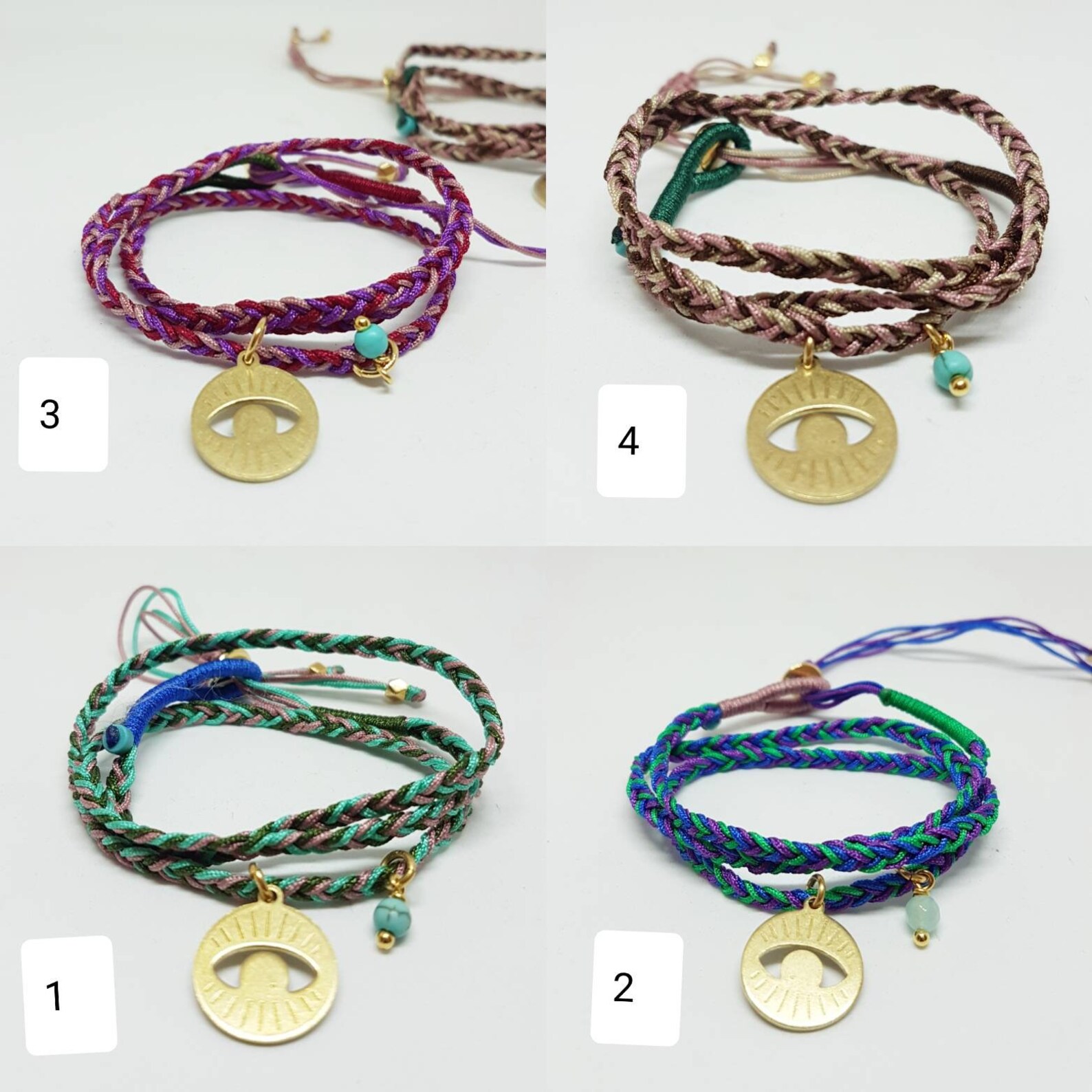 Brass Bracelet Lucky Charm Bracelet New Year Bracelet Woven Etsy