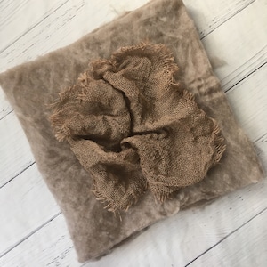 Tattered organic natural burlap layer,photo prop , basket stuffer, photo prop layer , organic layer, texture layer