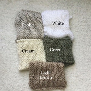 Newborn knitted bump blanket or Layer, basket stuffer, thick layer, photography prop, newborn photo prop, basket filler