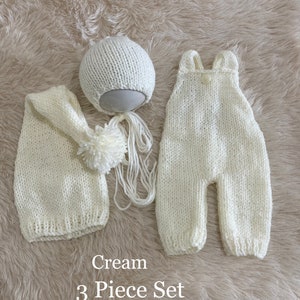 SALE…Newborn boys Romper/Overall set, newborn phot prop, newborn photography prop, newborn boys prop, knitted prop