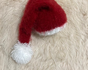 Newborn Christmas Santa hat, newborn photo prop, newborn xmas prop, newborn Xmas hat, newborn sleepy hat