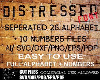 Distressed Font, Grunge Font, JP Distressed Sport font, athletic font, sporty font, Silhouette, Cricut, Digital download svg dxf eps jpeg.