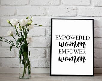 Mujeres empoderadas Impresión de empoderamiento de mujeres, Impresión de empoderamiento de mujeres, Impresión feminista, Póster feminista, Impresión de feminismo, Impresión tipográfica