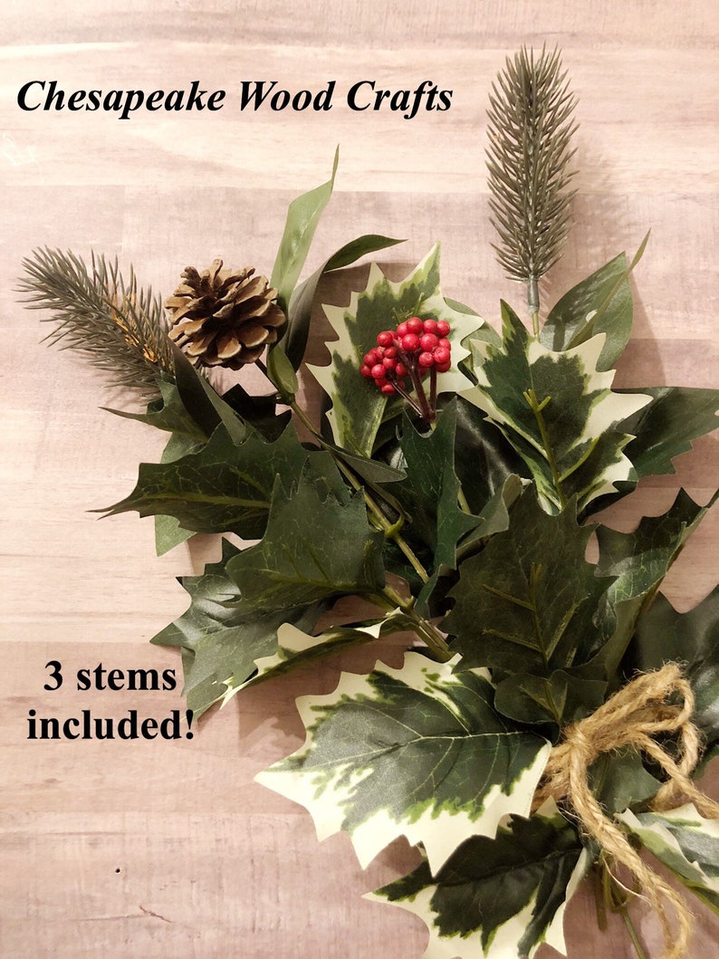 Christmas Floral Stems Christmas Decorations Mason Jar Etsy