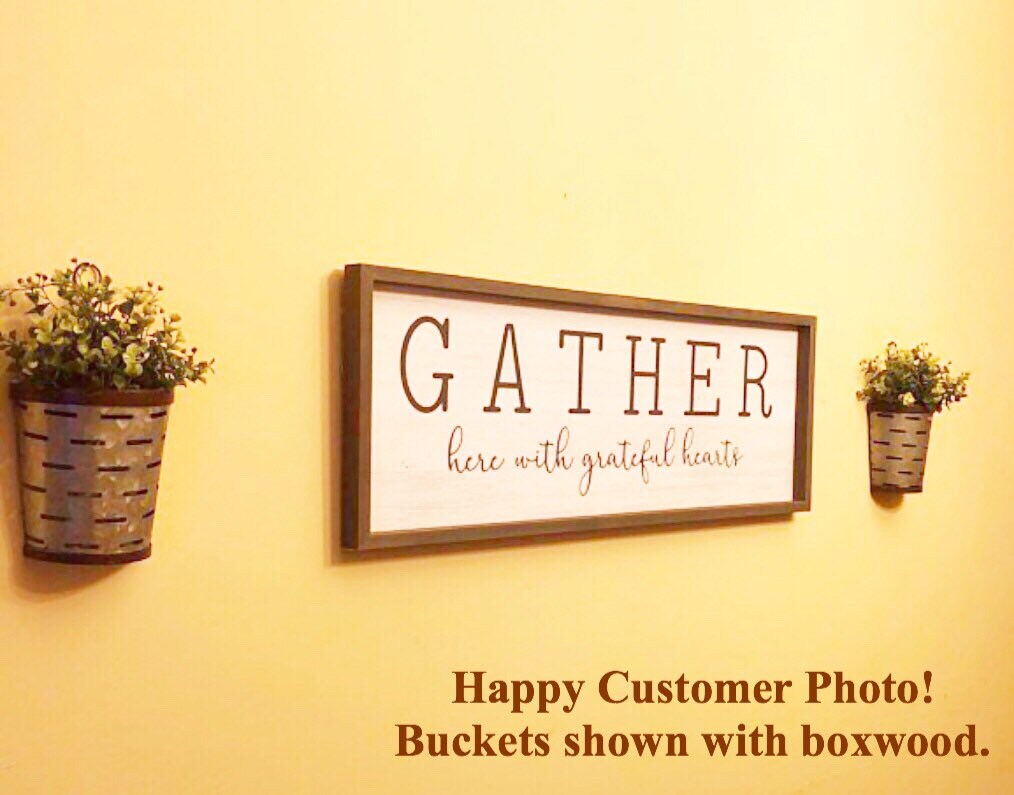 Olive Bucket Wall Decorrustic Home Decor Rustic Wall Decor Etsy