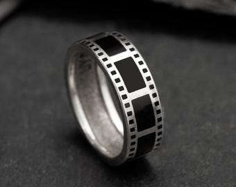 Filmnegativring i sterlingsilver: Justerbar filmrulle